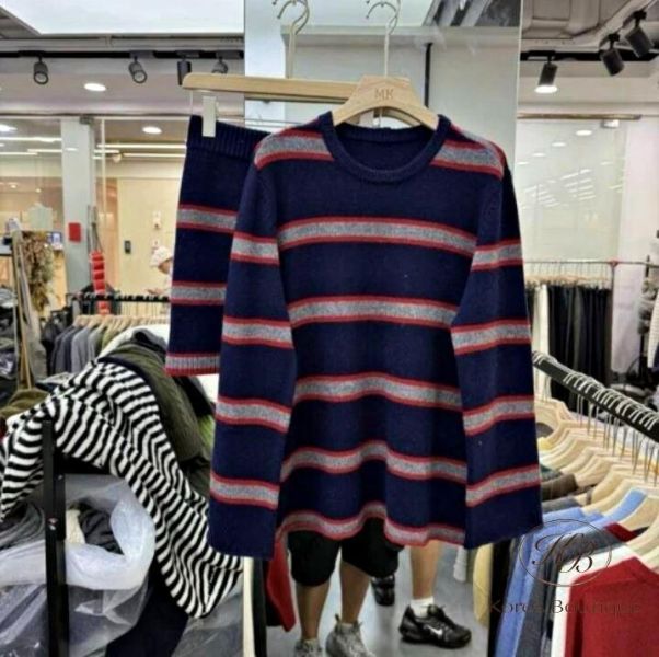 FW2777 秋季 毛料條紋套裝 