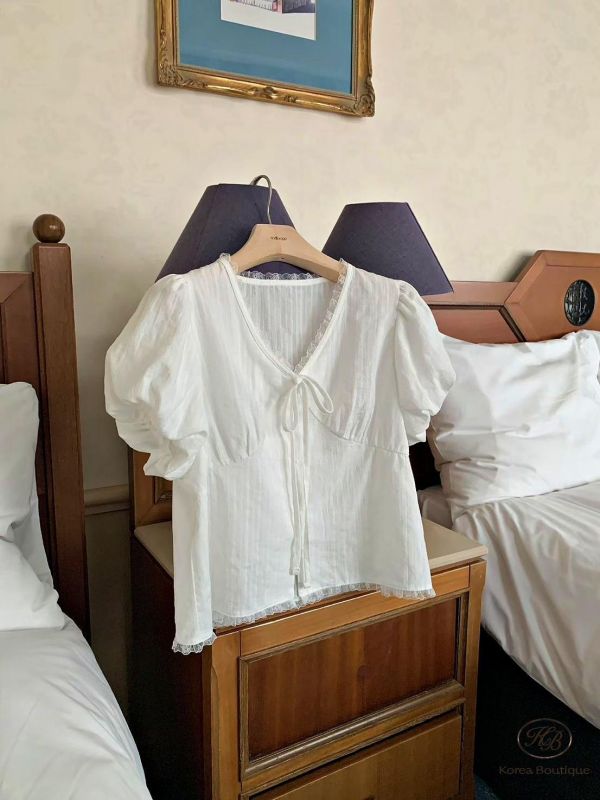 SS361 春季 紋理蓬蓬袖上衣 