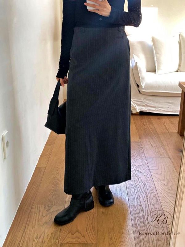 SS285 春季 條紋西裝半身裙 