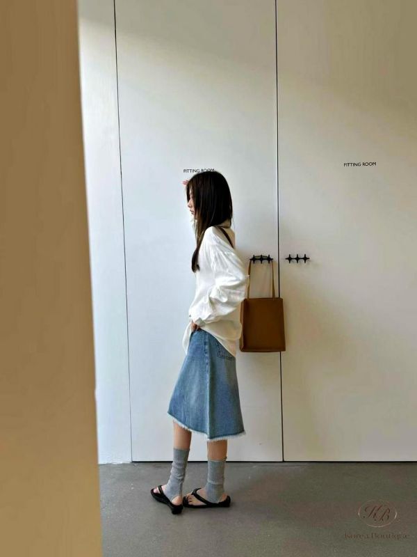 SS249 春季 及膝牛仔裙 