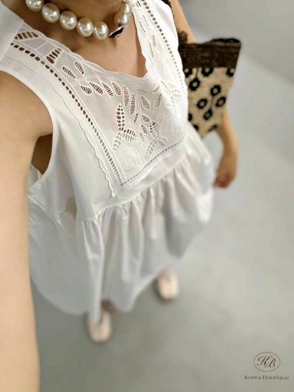 SS591 夏季 法式雕花洋裝 