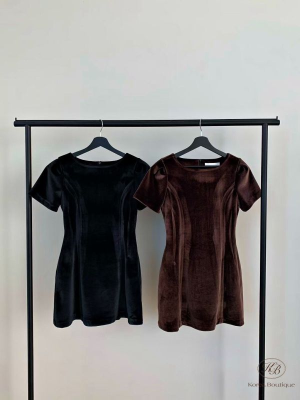 Fw455 冬季 天鵝絨洋裝 