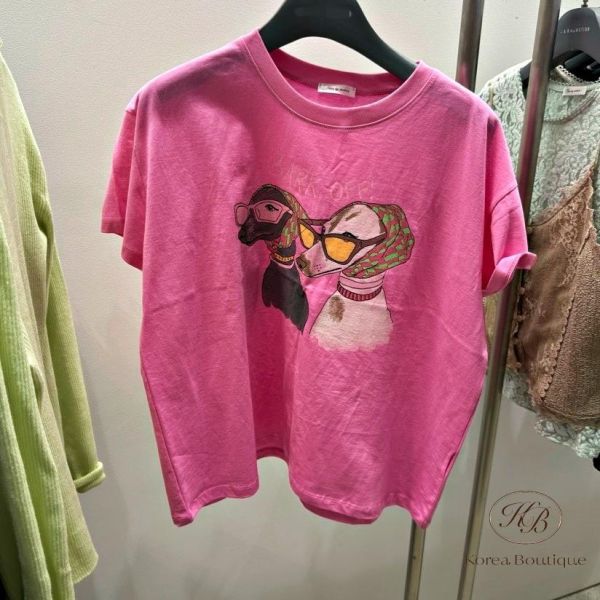 SS459 春季 墨鏡狗狗tee 
