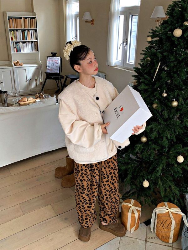 FWKR49  冬季 有扣子的毛毛背心 