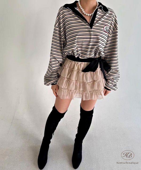 SS13 春季 條紋細節很多的polo衫 