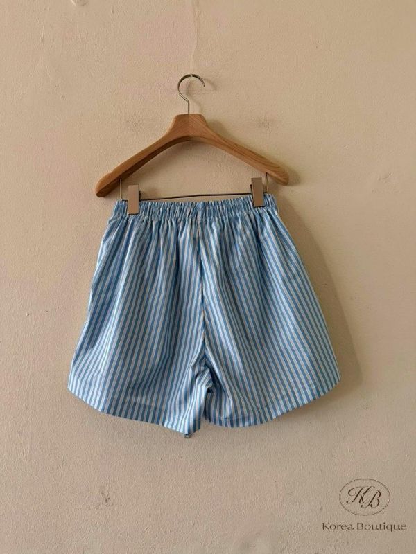 SS183 春季 條紋襯衫布料短褲 