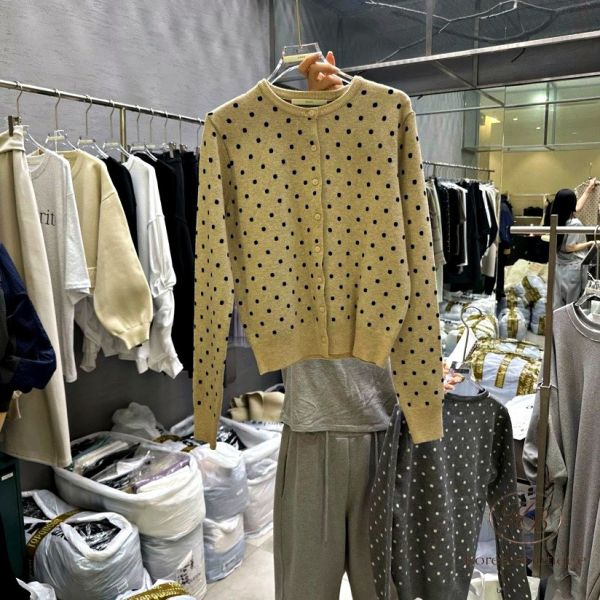 Fw125 秋季 復古點點 開襟衫 