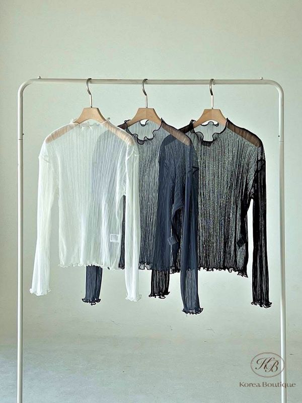 FWKR70 冬季 時髦紋理透露上衣 