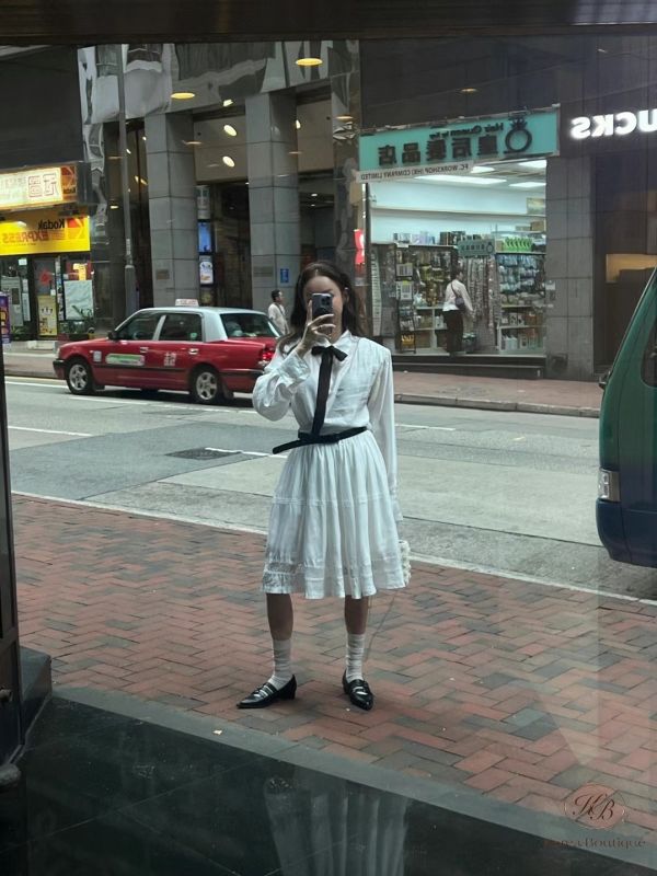 Spv43 春裝 蕾絲拼接輕盈長裙（綠色） 