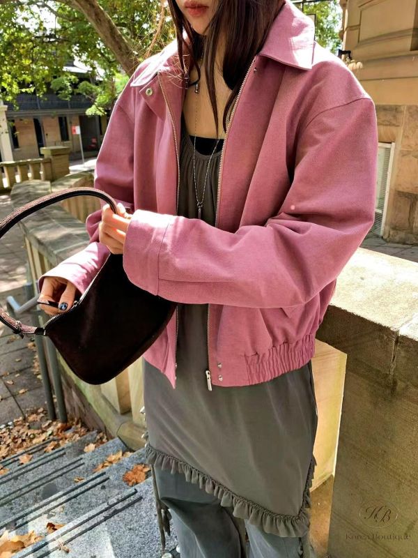 SS171 春季 版型好好看的麂皮棒球外套 