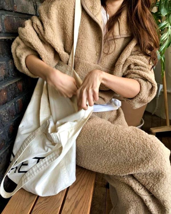 Fw473 冬季 羊羔毛套裝 