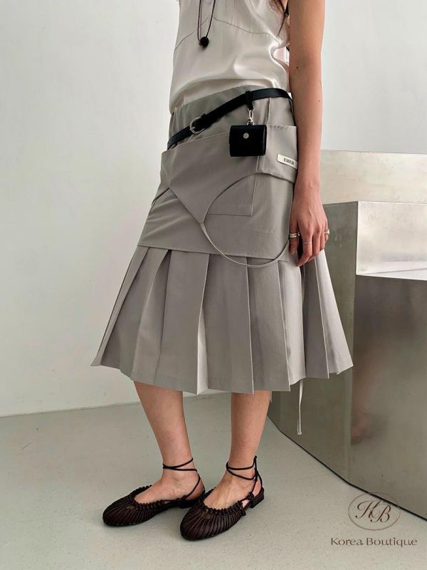 SS378 春季 圍裙兩件式設計洋裝 好時髦 