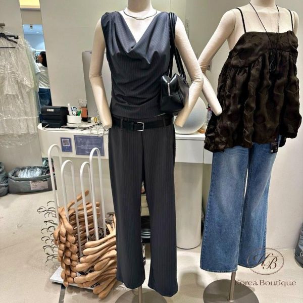 SS595N 夏季 條紋西裝布料套裝 
