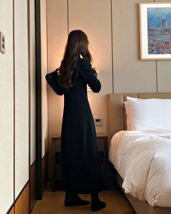 Fw398 秋季 質感連身針織洋裝 