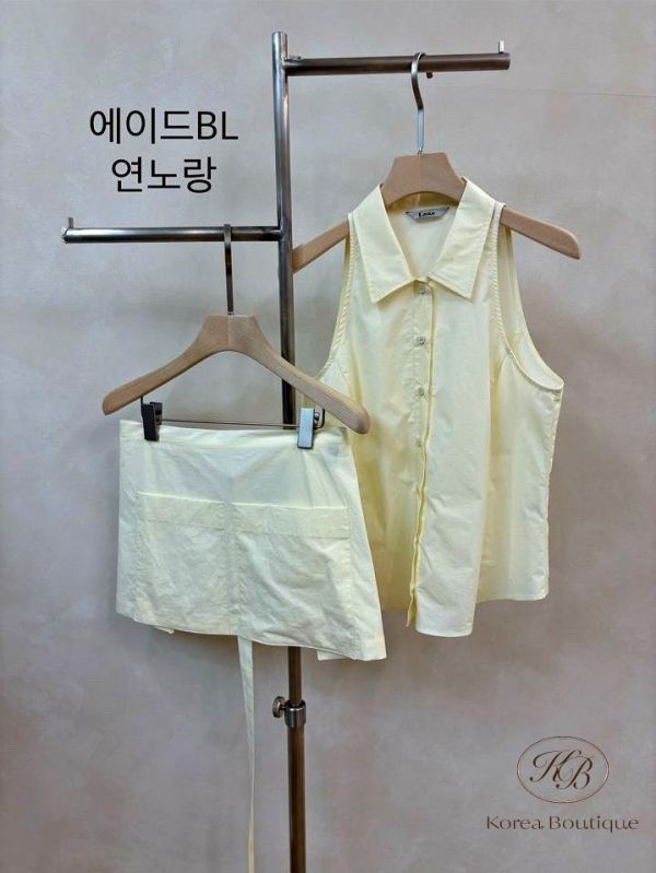 KR2645 夏季 清爽背心圍裙組 