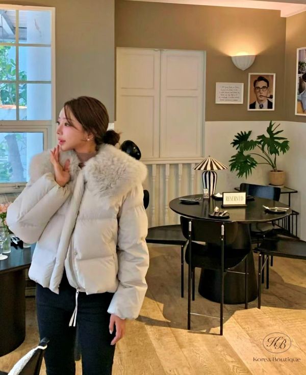 Fw380 秋季 千金小姐姐羽絨外套 狐狸毛鵝絨 