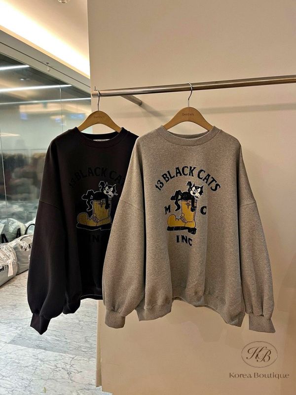 FWKR74 冬季 菲力貓加絨衛衣 