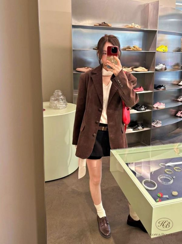 Fw189 秋季 好好看的麂皮西裝外套 