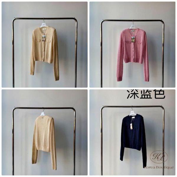 SS265 春季 很美的薄針織口袋外套 