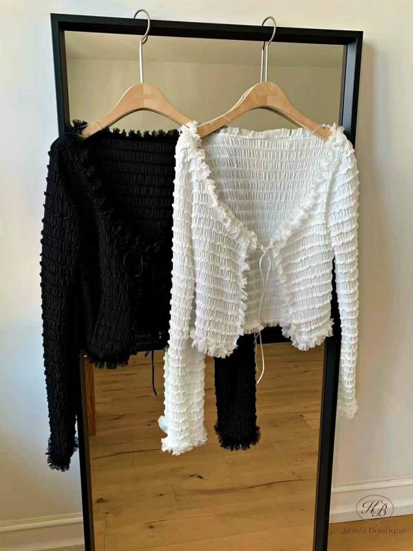 SS240 春季 很美的波浪罩衫外套 