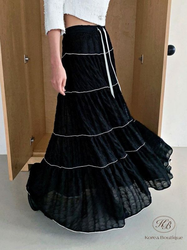 SS465 春季 重工蕾絲半身裙 