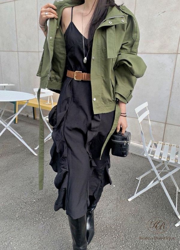 SS189 春季 好看的短版風衣外套 