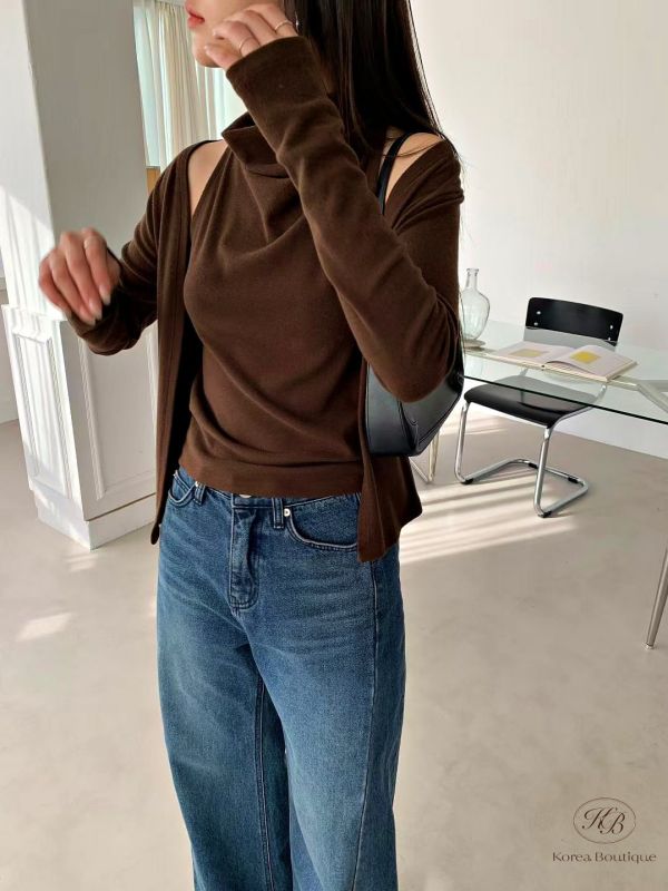 Fw413 秋季 高領背心套裝 