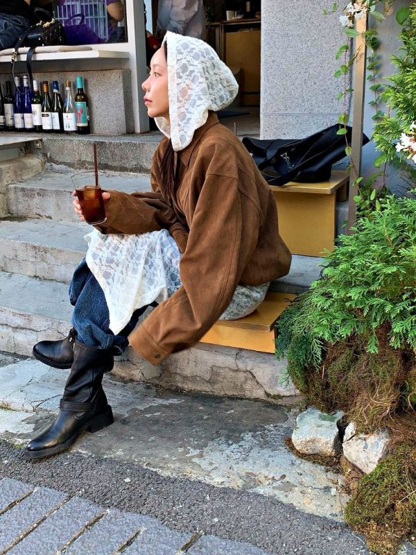 Fw343 秋季 質感很好 復古寬鬆麂皮外套 