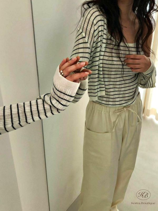 SS100 春季 質感條紋兩件式 