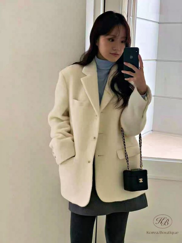 Fw463 冬季 羊駝西裝外套 