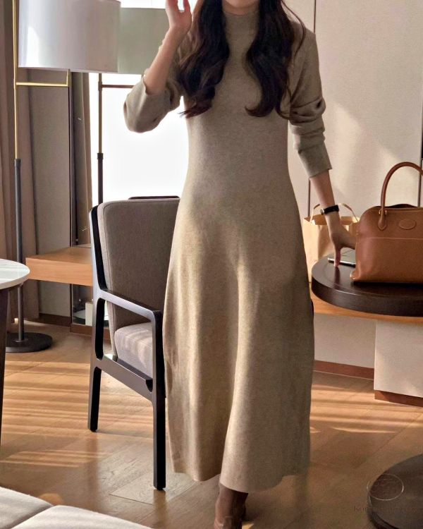 Fw398 秋季 質感連身針織洋裝 