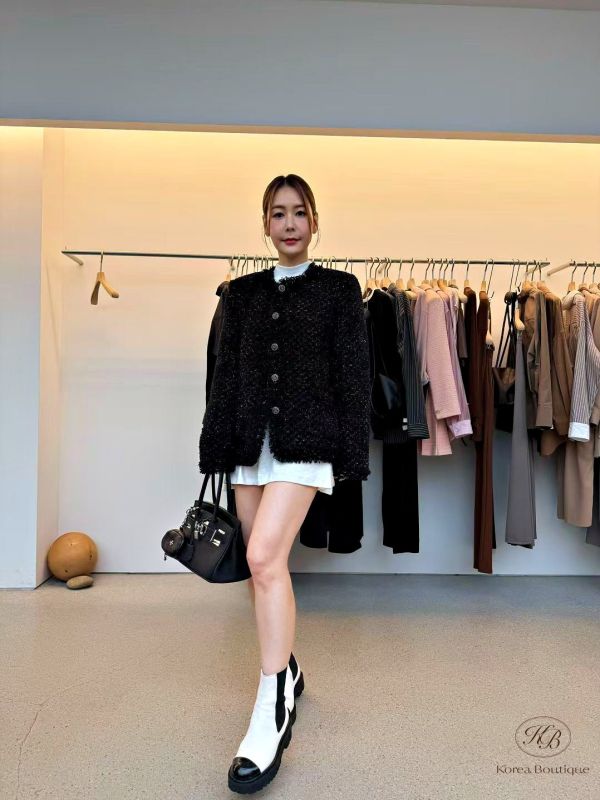 Fw248 秋季 無領的小香外套 