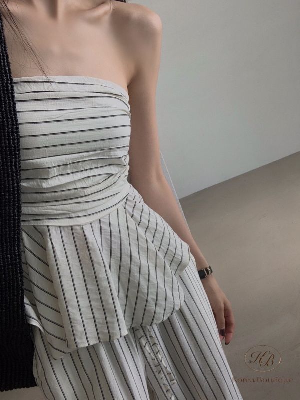 Sv35 夏裝 條紋平口套裝 