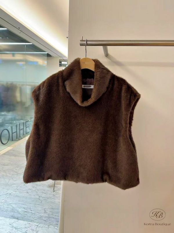Fw444 冬季 真的好時髦的皮草背心 