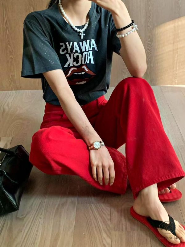 SS254 春季 自留超可愛嘴巴 tee 