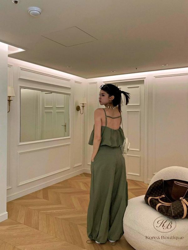 SS371 春季 氣球感細肩帶上衣 