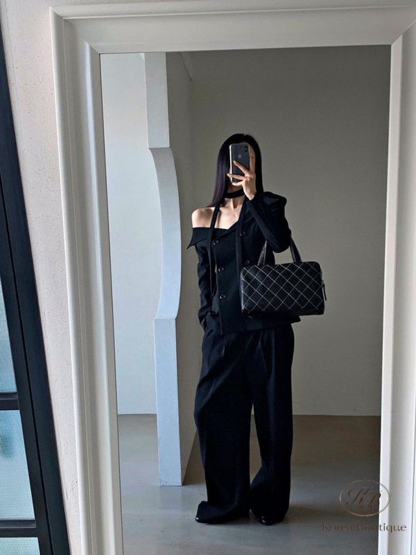 SS114 春季 簡約西裝褲 後鬆緊均碼 