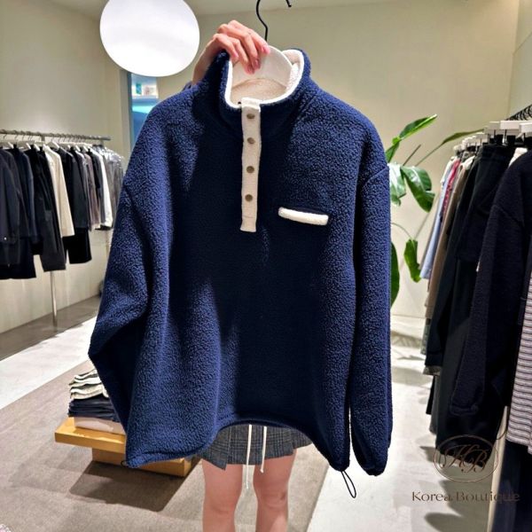 FWKR10 冬季 排扣羊羔毛上衣 