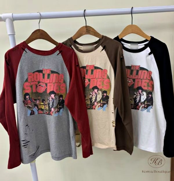 Fw287 秋季 破損搖滾tee 
