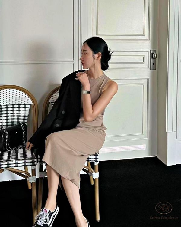 SS109 春季 消肩背心棉洋裝 