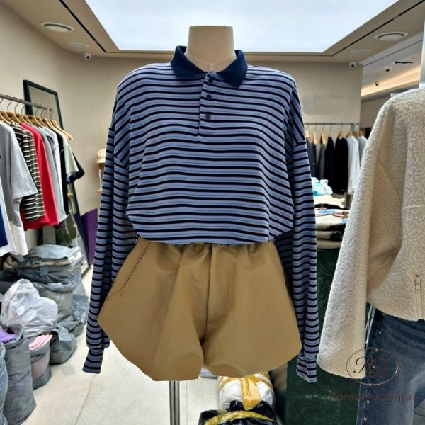 FWKR43 冬季 可愛細條紋polo衫 