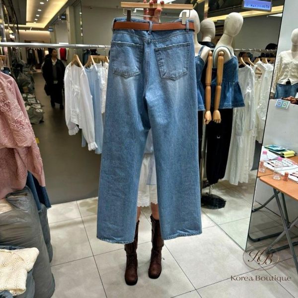 SS250 春季 顏色好好看的直筒牛仔褲 