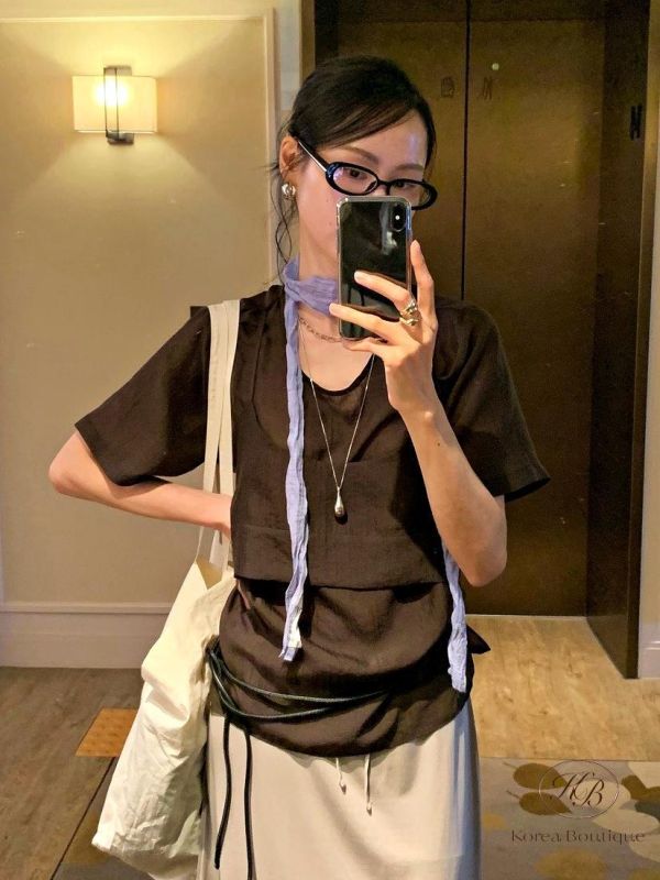 SS415 春季 質感太美的光澤背心套組 