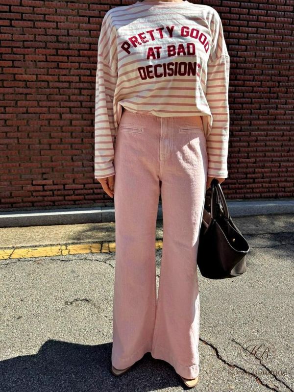 SS245 春季 顏色春天好看的版型牛仔褲 