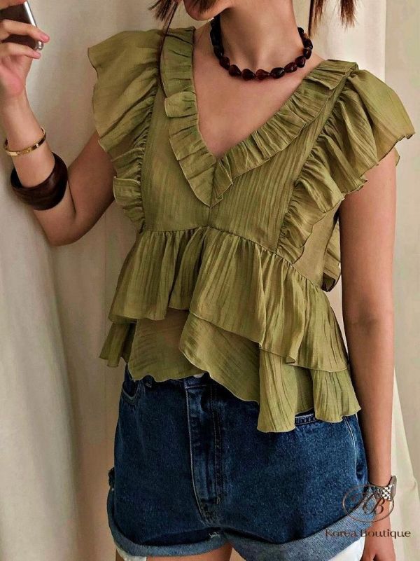 SS289 春季 好美飄逸波浪上衣 