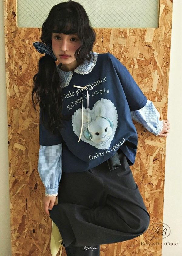 SS146 春季 兔兔立體蝴蝶結上衣 