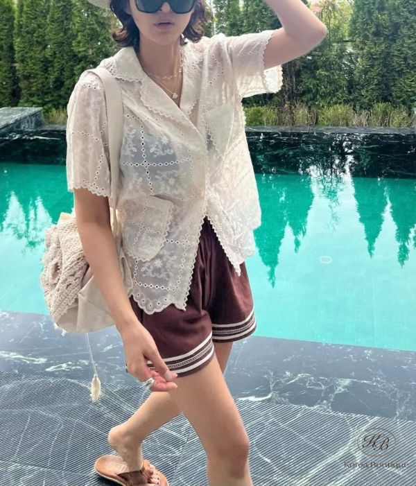 Spv94 夏裝 喜歡這樣簡單的線條口袋短褲 