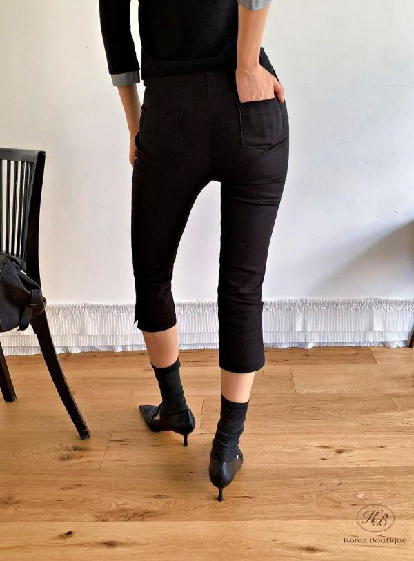 FW2730 秋季 腰帶設計的八分褲 