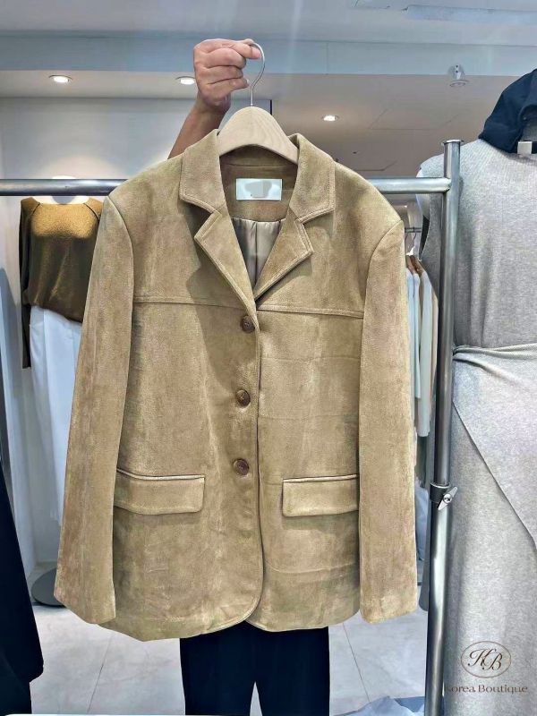 Fw364 秋季 麂皮西裝外套 