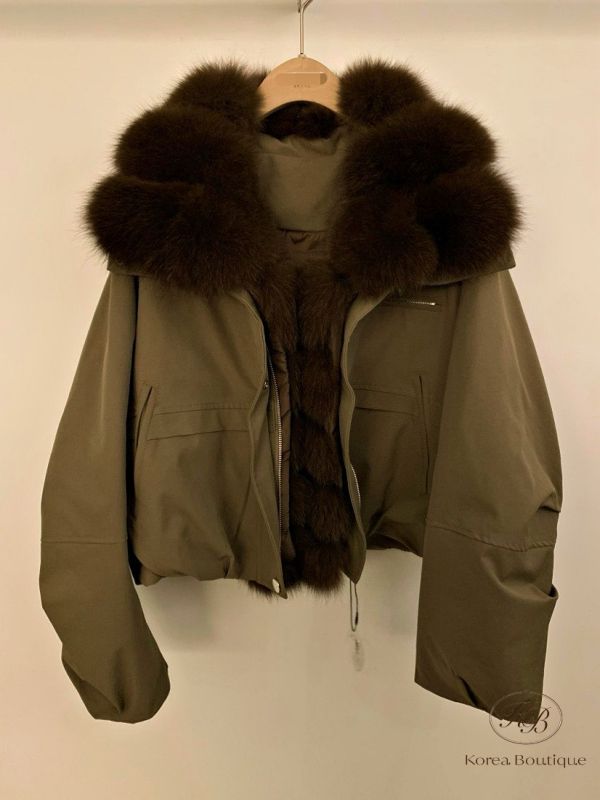 FWKR102 冬季 鵝絨的毛毛羽絨外套 